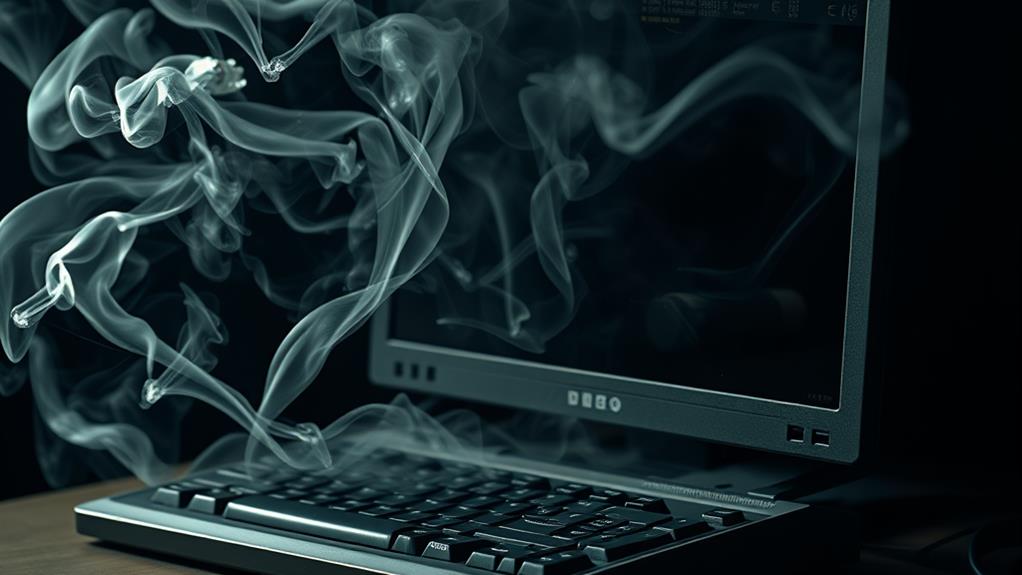 cigarette smoke damages computers